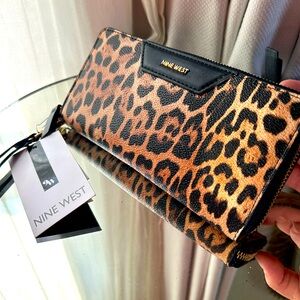 NWT Nine West cheetah print wallet/clutch